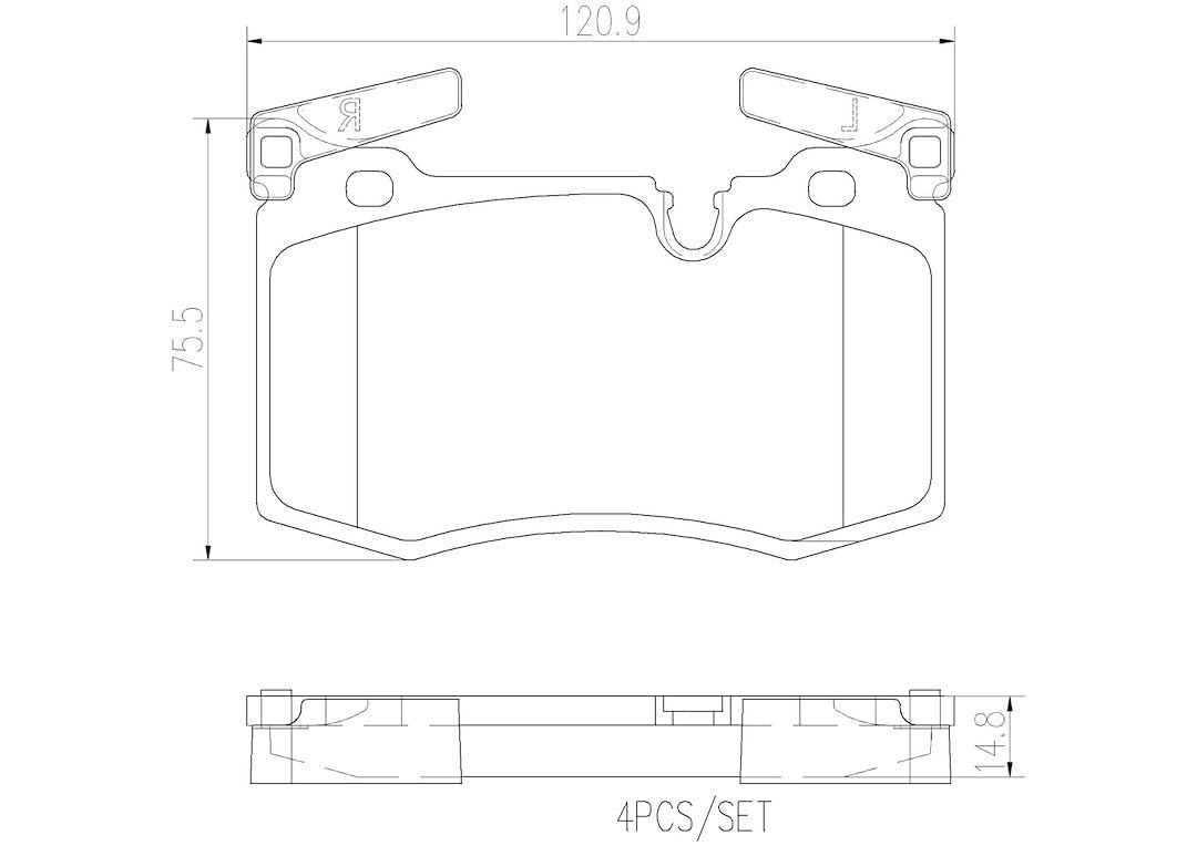 BREMBO P06068N Brembo P06068N Premium Ceramic Front Disc Brake Pad Set MINI OE# 34116789157