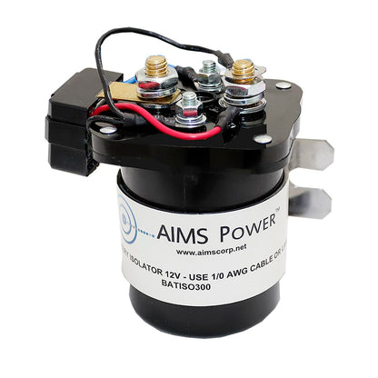 AIMS POWER BATISO300 Dual Sensing Battery Isolator Use External Charging Source to Charge Main & Aux Battery BATISO300