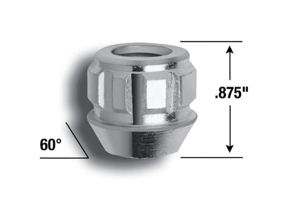 GORILLA 78631N Gorilla Automotive 78631N Acorn Open End Wheel Locks (12mm x 1.50 Thread Size) - Pack of 4