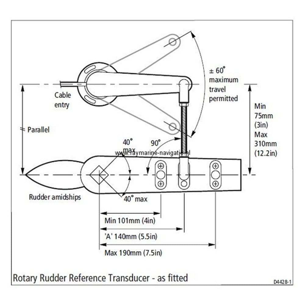 RAYMARINE M81105 Raymarine M81105 ROTARY RUDDER REFERENCE XDCR