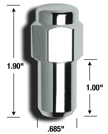 GORILLA 74187B Gorilla Automotive 74187B Extended Mag Lug Nuts (1/2" Thread Size)