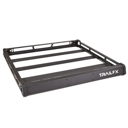 TRAILFX JRB001T Heavy-Duty Aluminum Roof Basket Cargo Carrier for Wrangler JL & Gladiator Direct Fit No Drill Application