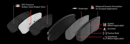 Dynamic Friction 1600-1989-11 DFC Rear 5000 Euro Ceramic Brake Pads