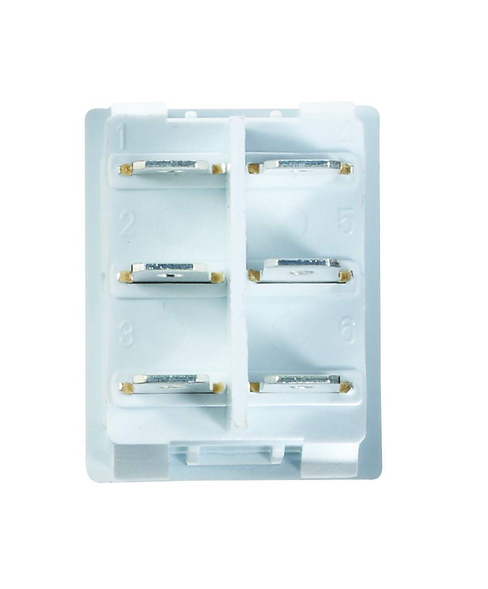 RV DESIGNER S475 RV Designer S475-5A Momentary On/Off/Momentary On, White DC Rocker Switch