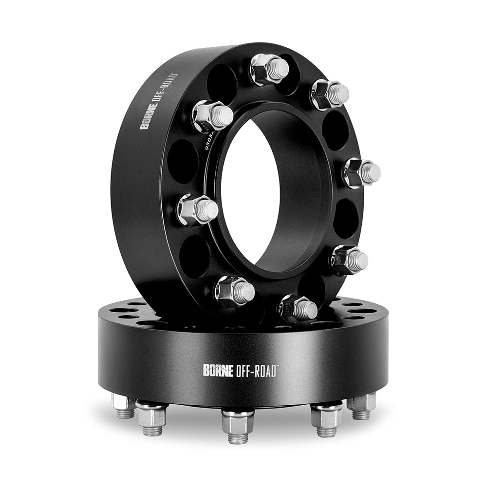 MISHIMOTO BNWS-006-500BK Mishimoto Borne Off-Road 8X165.1 Wheel Spacers, Compatible with RAM Cummins 6.7L, 2019+, 2" Thick, Black