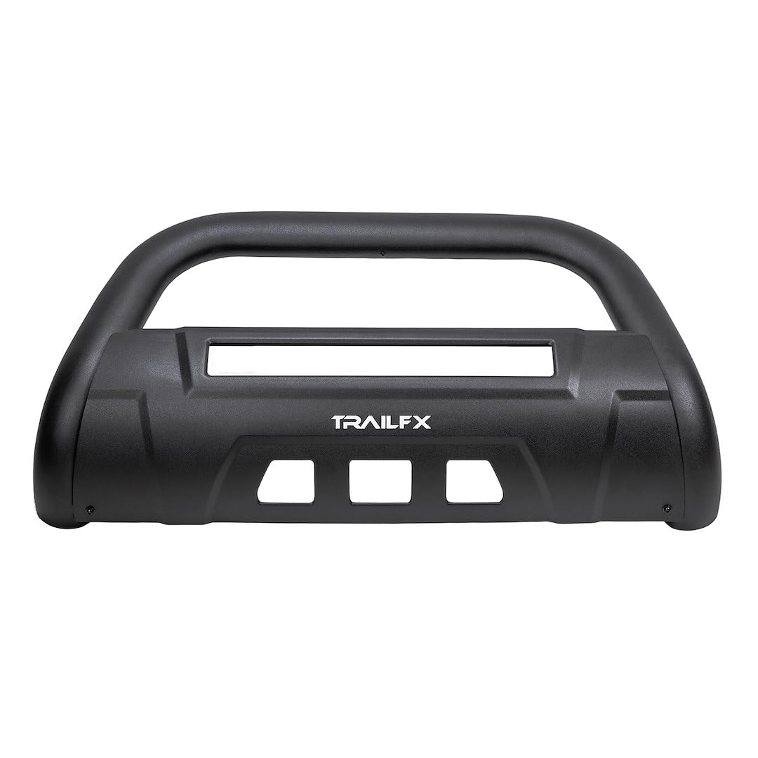 TRAILFX B1614T TrailFX Bull Bar with Skid Plate for Toyota Tundra 2022-2025 Black Matte Titanium Powder Coated 3.5 Inch Diameter Steel Frame Mount TrailFX B1614T