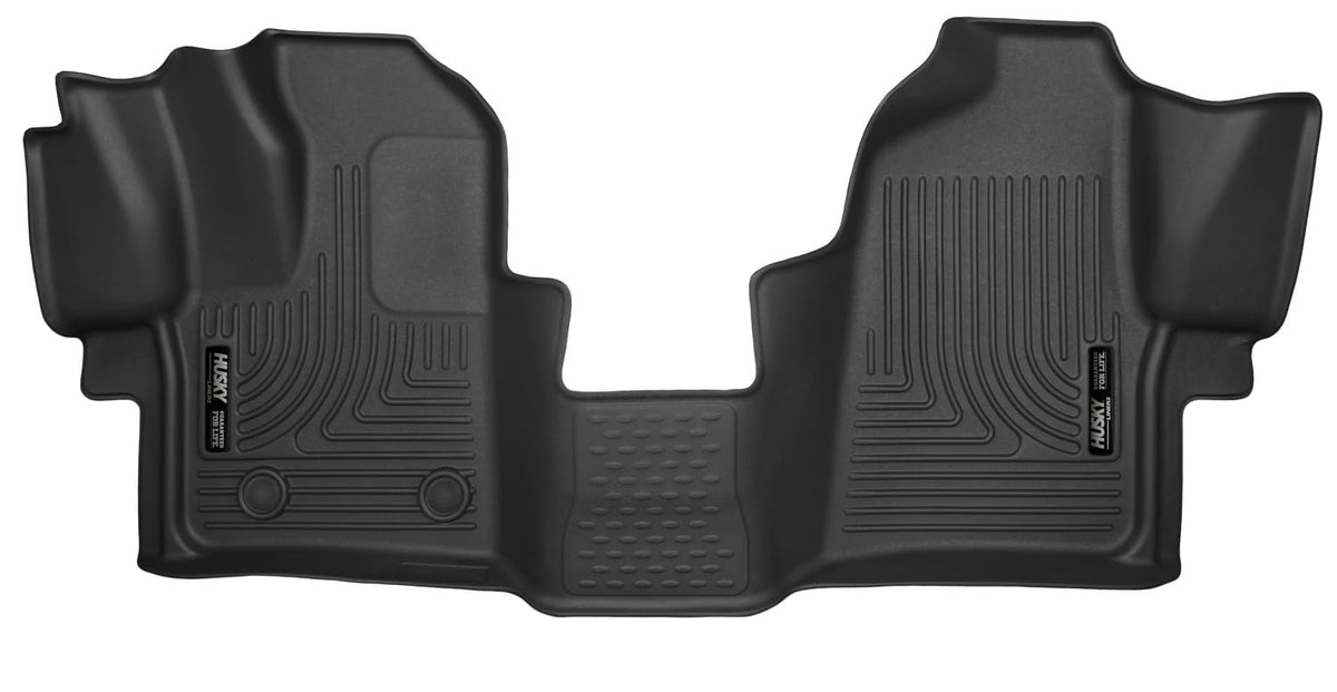 Husky Liners 53481 Husky Liners X-act Contour Floor Mats – Fits 2015-2021 Ford Transit 150/250/350/350HD – Front Row, 2-pc Black - 53481