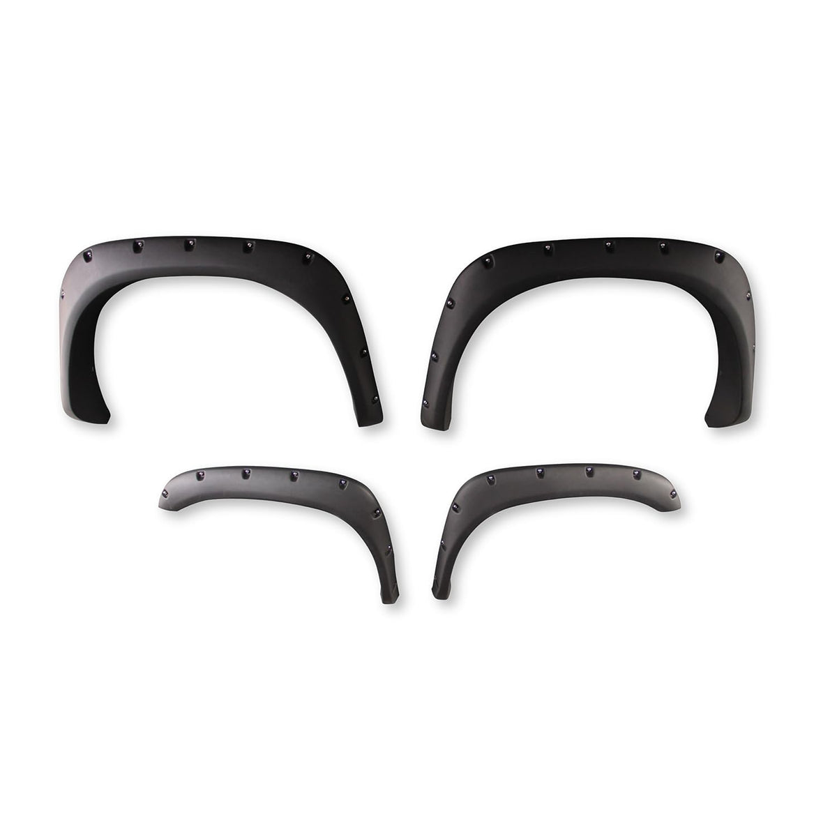 TRAILFX TFD3001S TrailFX Fender Flares Fits Dodge Ram 1500 2002-2008 Pocket Style Black Smooth Paintable Polypropylene, Set of 4 with Stainless and Black Steel Rivets TrailFX TFD3001S