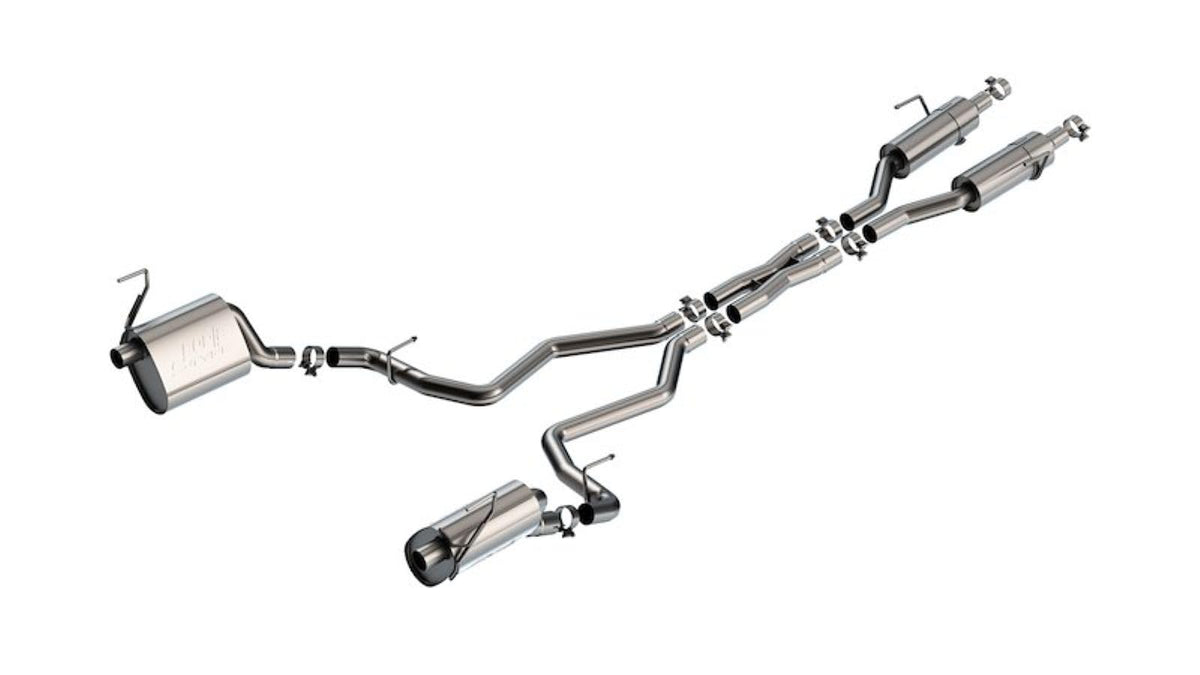 BORLA 140987 Borla 21-24 Jeep Grand Cherokee 5.7L S-Type Dual Cat-Back Exhaust - Factory Valance Compatible