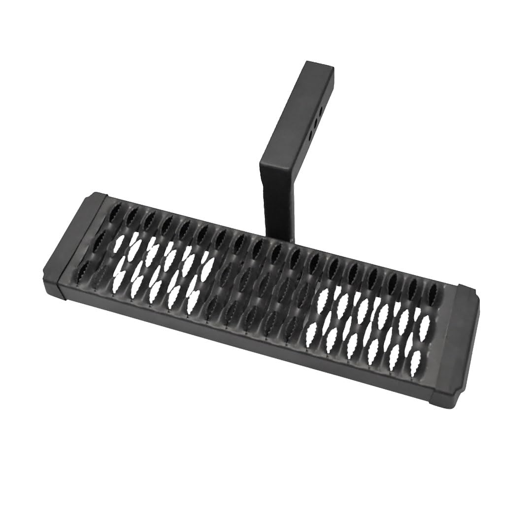 TRAILFX AHS002B TrailFX Hitch Step for 2 Inch Receivers Titanium Black Powder Coated Aluminum 22 Inch x 6.5 Inch 6 Inch Drop Down Stationary Aggressive Step TrailFX AHS002B