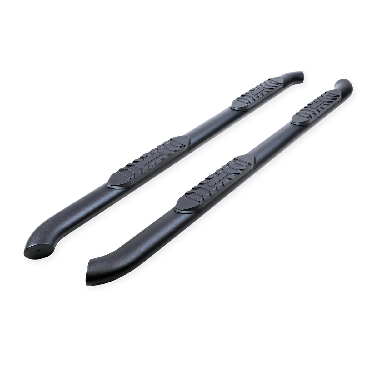 TRAILFX A1014B TrailFX Nerf Bars Fits Ford Ranger SuperCab 2019-2023 Titanium Black Steel Side Steps Curved Ends Rocker Panel Mount 4 Inch Oval Running Board Pair TrailFX A1014B