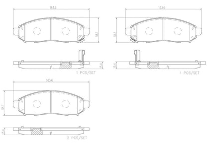 BREMBO P56096N Brembo P56096N Premium Ceramic Front Disc Brake Pad Set NISSAN/SUZUKI OE# 41060ZP00A
