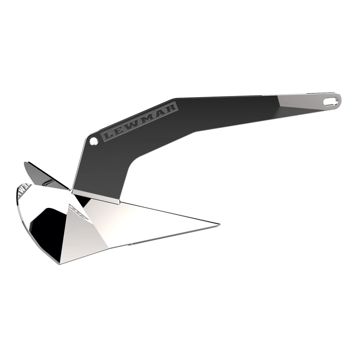 LEWMAR 0057206 Lewmar DTX Stainless Steel Anchor 14 lbs. for Boats 21'- 31', Lead ballasted tip, Integrated Eye, one-Piece Build, Non-hinged plow, self-Launching, 23-3/8" L x 10-7/16" W x 10" H - 2020202203