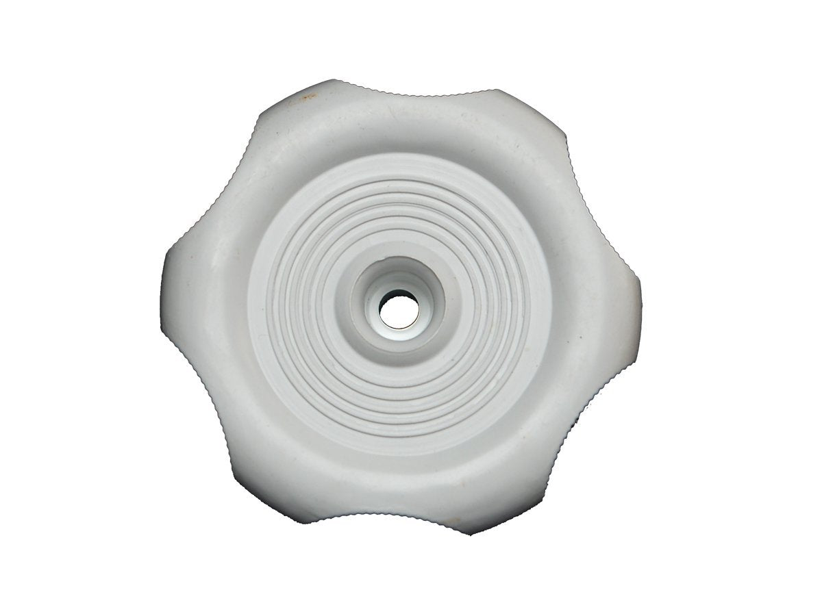 RV DESIGNER H715 RV Designer H715, Plastic Window Knob, 2-1/4 inch Diameter, 1/2 inch Shaft, White, Interior Hardware