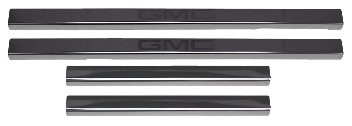 Putco 95183BPGM-2 Putco GMC Logo Black Stainless Steel Door Sill Plates Kit - Fits GMC Sierra 1500 2019-2025/2500-3500 2020-2025 Crew Cab - 4 Piece Kit