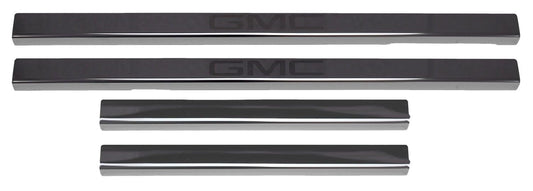 Putco 95183BPGM-2 Putco GMC Logo Black Stainless Steel Door Sill Plates Kit - Fits GMC Sierra 1500 2019-2025/2500-3500 2020-2025 Crew Cab - 4 Piece Kit