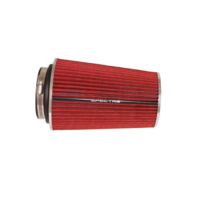 SPECTRE 9732 Spectre Performance SPE-9732 Universal Clamp-On Air Filter: Round Tapered; 3 in/3.5 in/4 in (102 mm/89 mm/76 mm) Flange ID; 8.75 in (222 mm) Height; 6 in (152 mm) Base; 4.75 in (121 mm) Top,Red