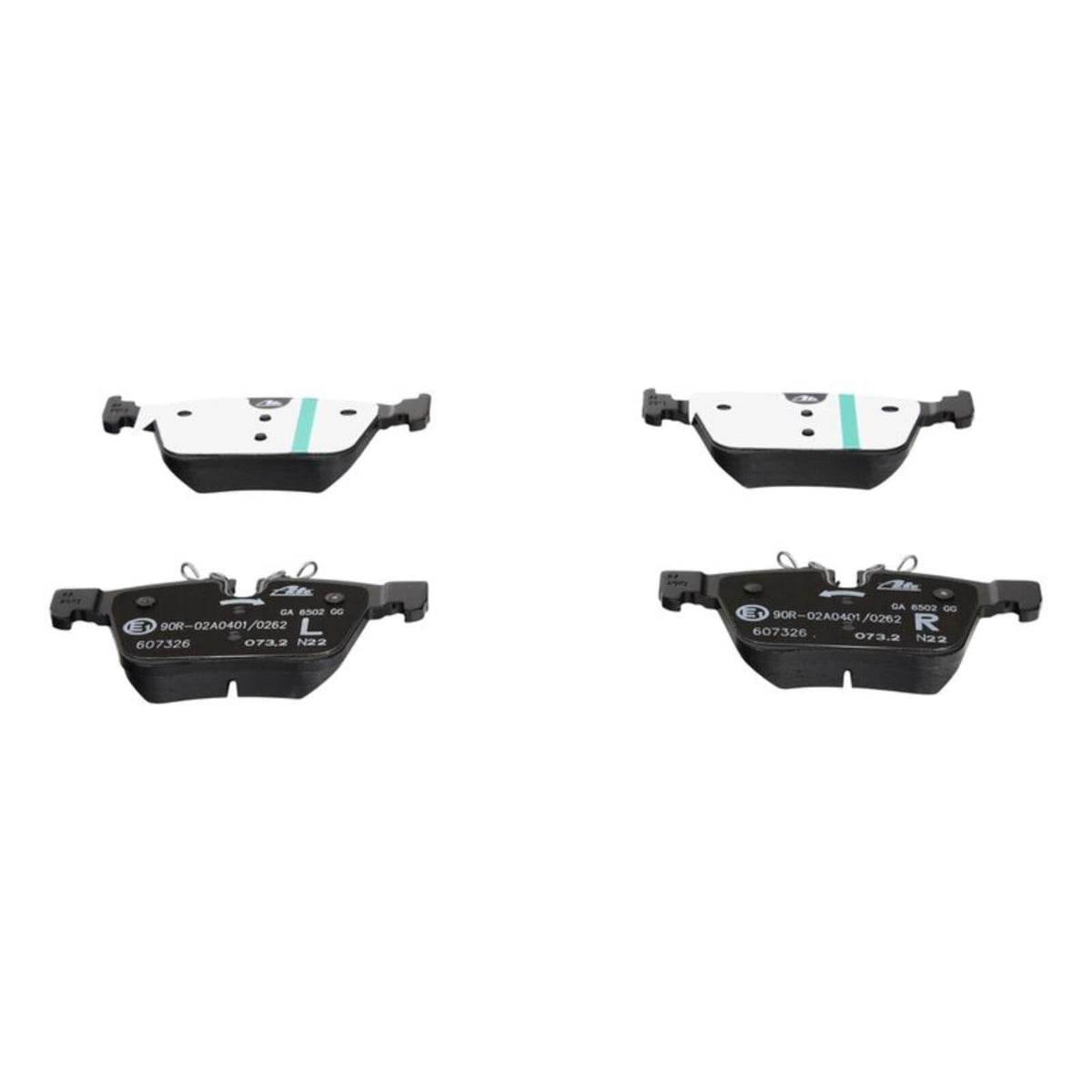 ATE 607326 ATE Semi-Metallic Rear Disc Brake Pad Set 607326 for Jaguar, Land Rover, Volvo