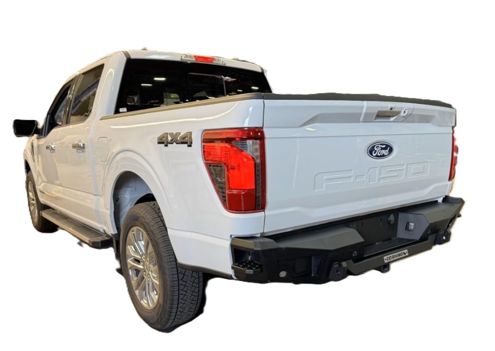 GO RHINO 28398T RealTruck BR20.5 Rear Bumper | Steel, Textured Black | 28398T | Fits 2021-2025 Ford F-150