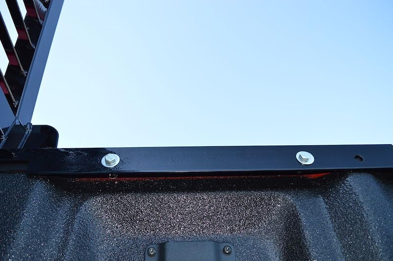CATTLEMAN FR210LBO Cattleman HD FR210LBO Headache Rack Fits Ford F-250/F-350/F-450/F-550 Super Duty 1999-2016 Half Louvered Powder Coated Black Steel Light Cutout