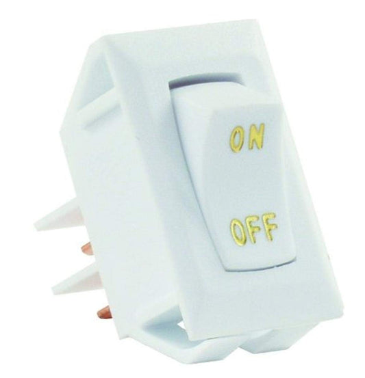 JR PRODUCTS 12585 JR Products 12585 White SPST Labeled On/Off Switch
