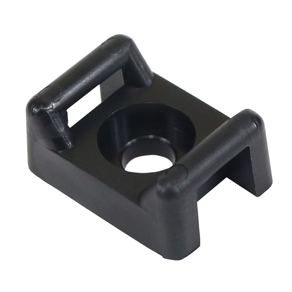 PACER CTM3S10BK-100 Pacer Screw Down Cable Tie Mount - #10 Screw Mount Method - Black - 100 Pack