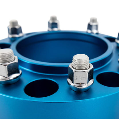 MISHIMOTO BNWS-005-250BL Mishimoto Borne Off-Road Wheel Spacers 6X139.7, 78.1mm Center Bore, M14 X 1.5, 1.00" Thick, Blue
