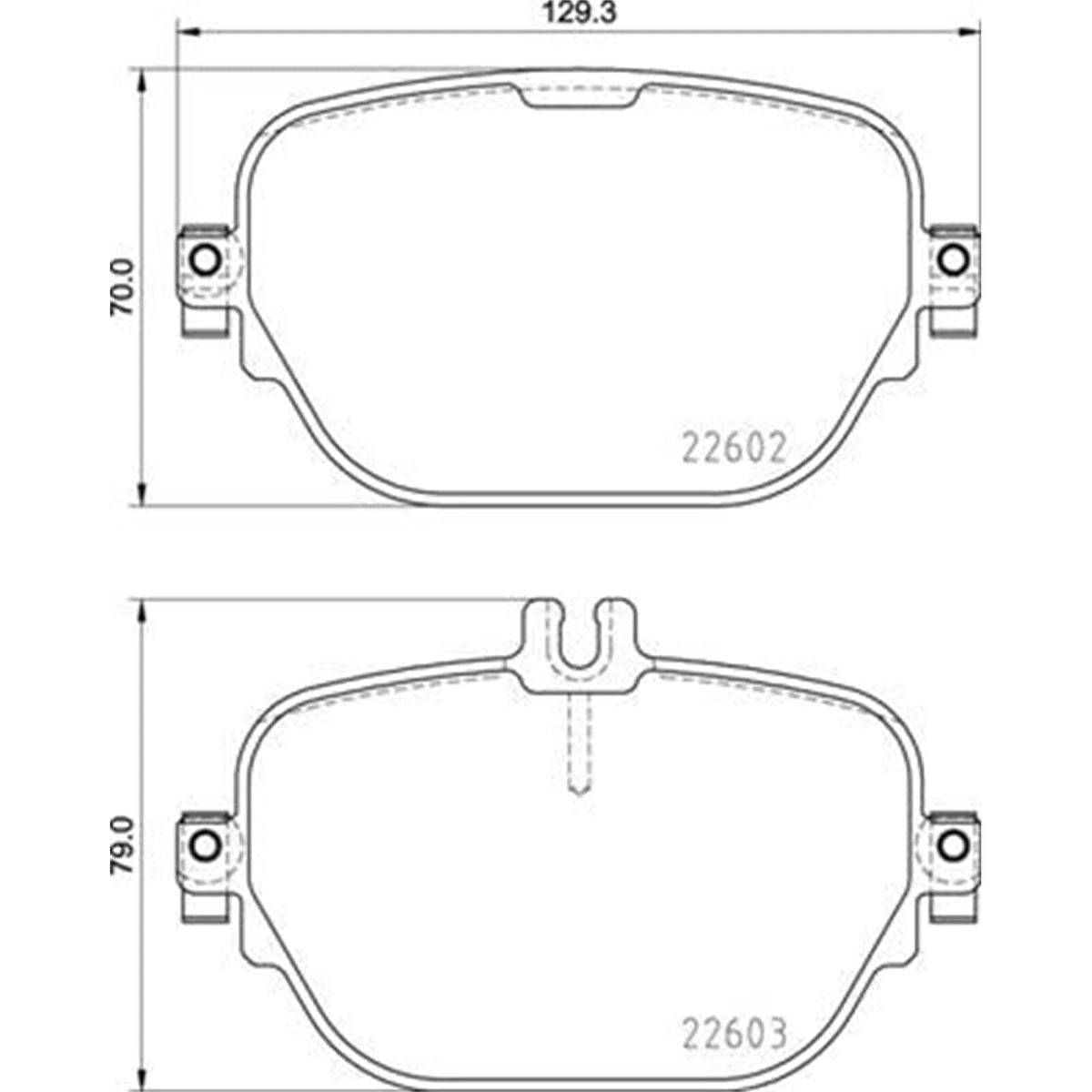 BREMBO P50138 Brembo P50138 Low-Met Rear Disc Brake Pad Set MERCEDES-BENZ OE# A0004205602