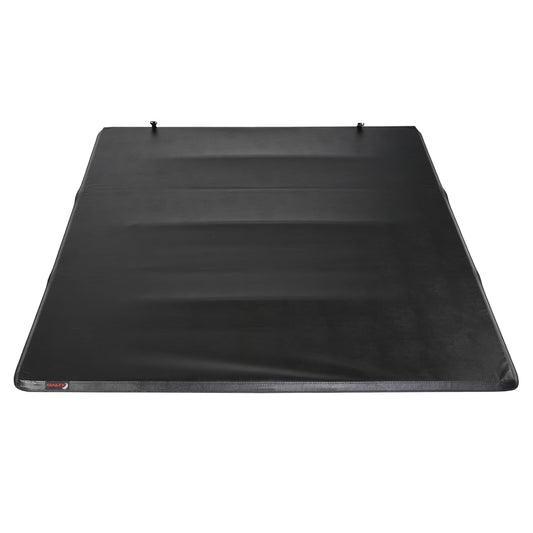 TRAILFX TFX4008 TrailFX Soft Tri-Fold Tonneau Cover Fits 2022-2025 Nissan Frontier Factory Bed Rail Caps Soft Folding Lockable via Tailgate Handle Lock Black Vinyl with Aluminum Rails Clamp-On Installation