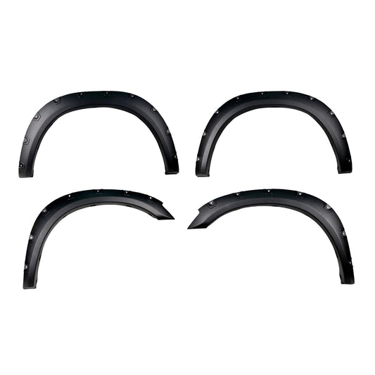 TRAILFX TFD3004T TrailFX TFD3004T Pocket Style Fender Flares for Ram 2500 2011-2018 - Black Textured Paintable Polypropylene, Set of 4 with Stainless and Black Steel Rivets