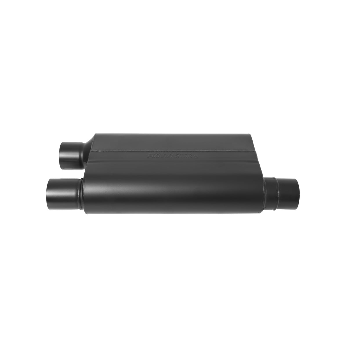FLOWMASTER 842583 Flowmaster 842583 80 Series Muffler 409S - 2.50 Offset In and 2.50 Dual Out - Aggressive Sound