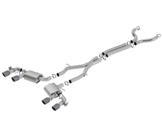 BORLA 140727CFBA BORLA 140727CFBA Cat-Back System for 2017-2023 Chevrolet Camaro ZL1 6.2L V8 Auto./ Man. Trans. With NPP (dual mode exhaust). NOT Recommended For Convertibles. Installation REQUIRES Cutting O.E. System
