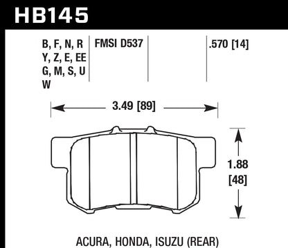 Hawk HB145F.570 Performance HPS Performance Street Brake Pads