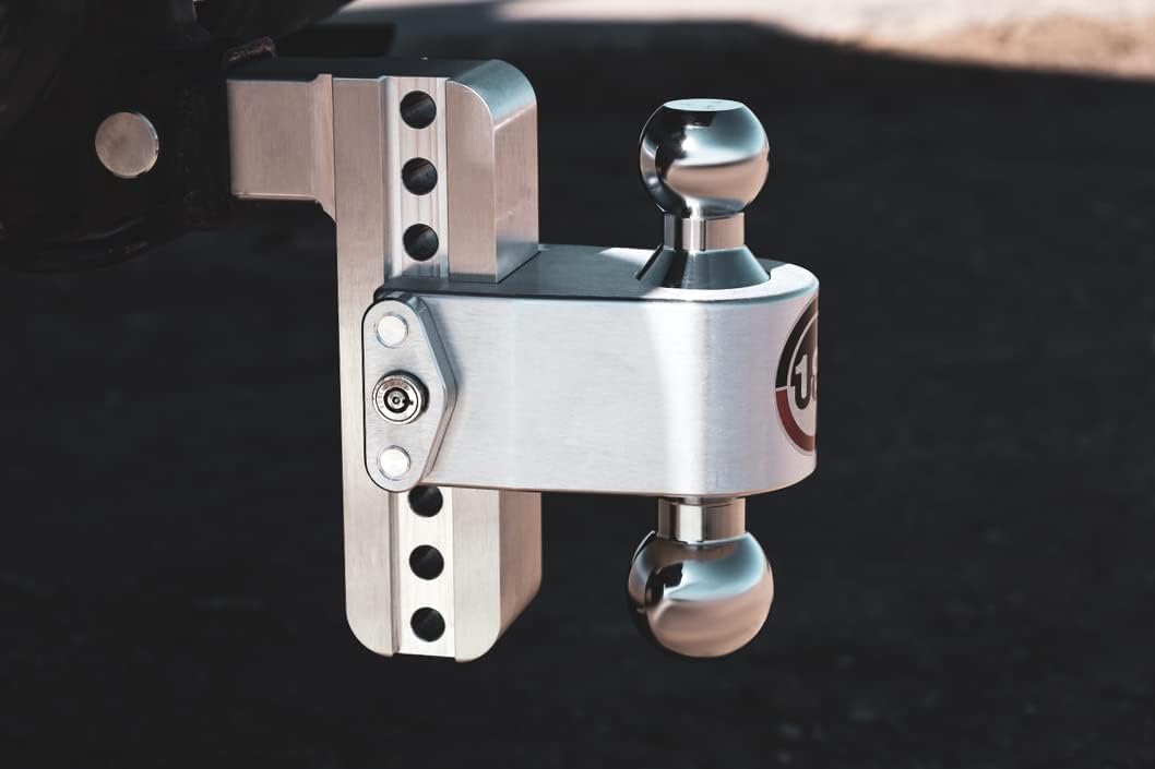 WEIGH SAFE CTB4-2.5 Weigh Safe Trailer Hitch Ball Mount, 4" Drop, 2.5" Receiver, Chrome Balls