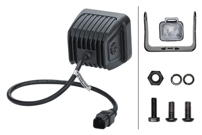HELLA 358176861 Hella 1FA 358 176-861 LED Headlight 12/24 V Mounted/Screwed Cable 500 mm Connector German Plug