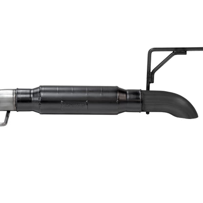 FLOWMASTER 817958 Flowmaster 817958 Outlaw Extreme High Clearance Cat-Back Exhaust Kit 3 Inch 409 Stainless Steel Black Single Dump Style Turndown Compatible with 2020-2024 Jeep Gladiator JT 3.6L V6