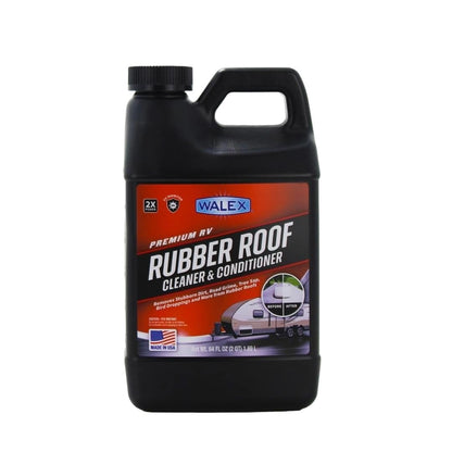 WALEX WALRR64 Walex RV Rubber Roof Cleaner/Conditioner - Removes Dirt, Road Grime, Tree Sap, Bird Droppings & More, Conditions RV Roof After Application; Great for RVs, Campers, Motorhomes, & Trailers, 64 oz