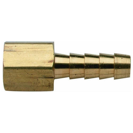 MOELLER 033478-10 Moeller Brass Fuel Line Hose Barb (Female 1/4" NPT x 3/8")