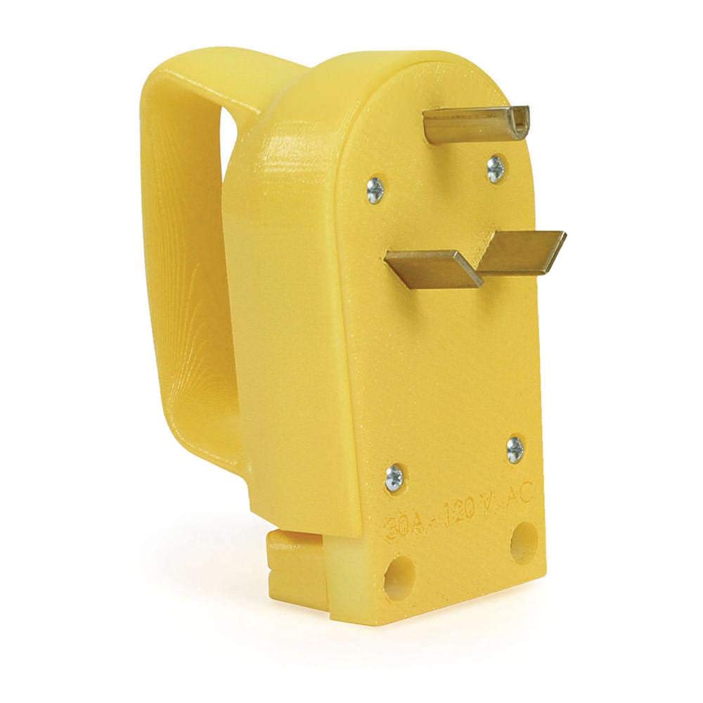 CAMCO 55245 Camco 55245 30A Plug with PowerGrip - Clamshell, Yellow|Yellow