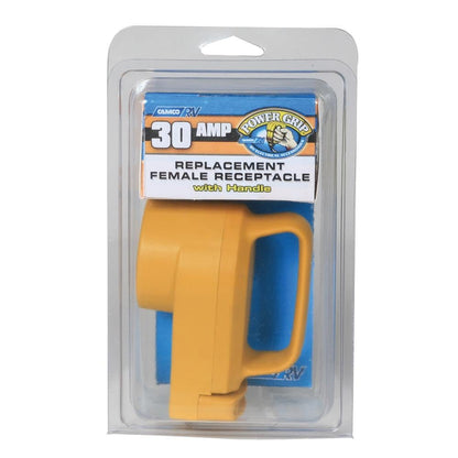 CAMCO 55343 Camco Power Grip Camper/RV 30-Amp Female Replacement Receptacle - Features Power Grip Handle (55343)