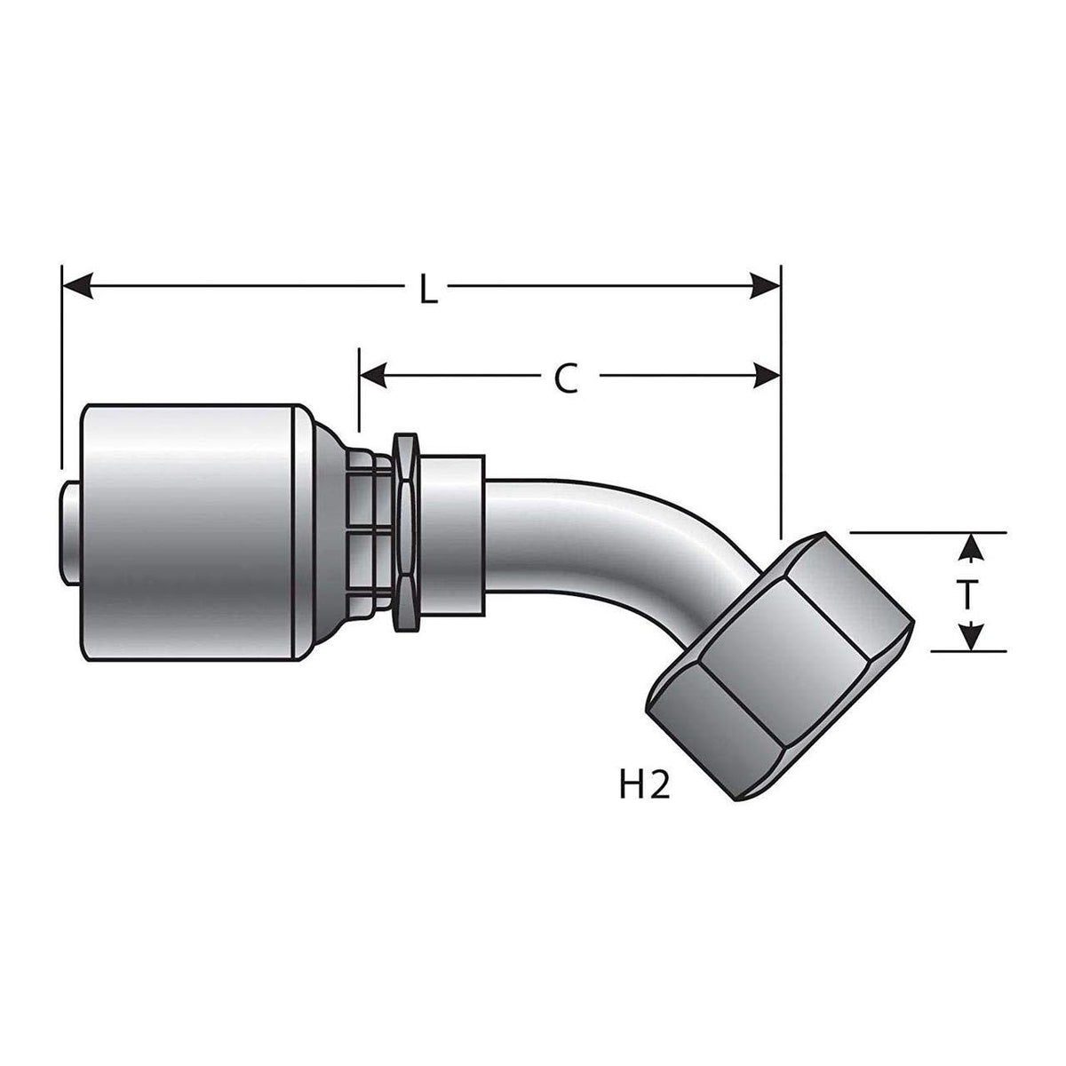 Gates G25831-0808 HYDRAULIC COUPLING-MEGACRIMP
