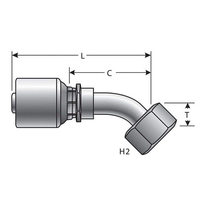 Gates G25831-0808 HYDRAULIC COUPLING-MEGACRIMP