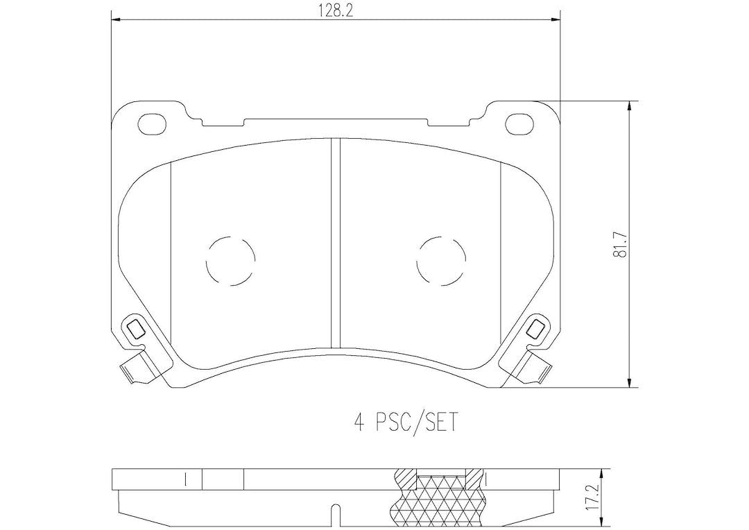 BREMBO P30052N Brembo P30052N Premium Ceramic Front Disc Brake Pad Set HYUNDAI OE# 581013MA10