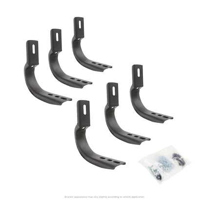 GO RHINO 6844355 Go Rhino OE Xtreme Brackets | Mild Steel, Textured Black | 6844355 | Fits 2022-2024 Toyota Tundra Crew Max/Double Cab Pickup