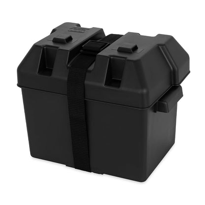 CAMCO 55362 Camco Heavy Duty Battery Box with Straps and Hardware - Group 24 |Safely Stores RV, Automotive, and Marine Batteries |Durable Anti-Corrosion Material | Measures 7-1/4" x 10-3/4" x 8" | (55362)