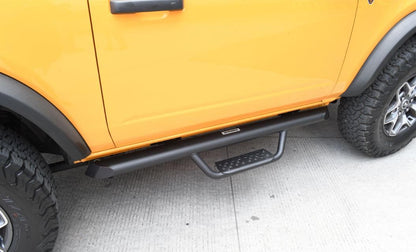 GO RHINO D224131T RealTruck Dominator Xtreme D2 Sidestep & Brackets | Mild Steel, Textured Black | D224131T | Fits 2021-2026 Ford Bronco 2-Door (Excludes Bronco Sport)