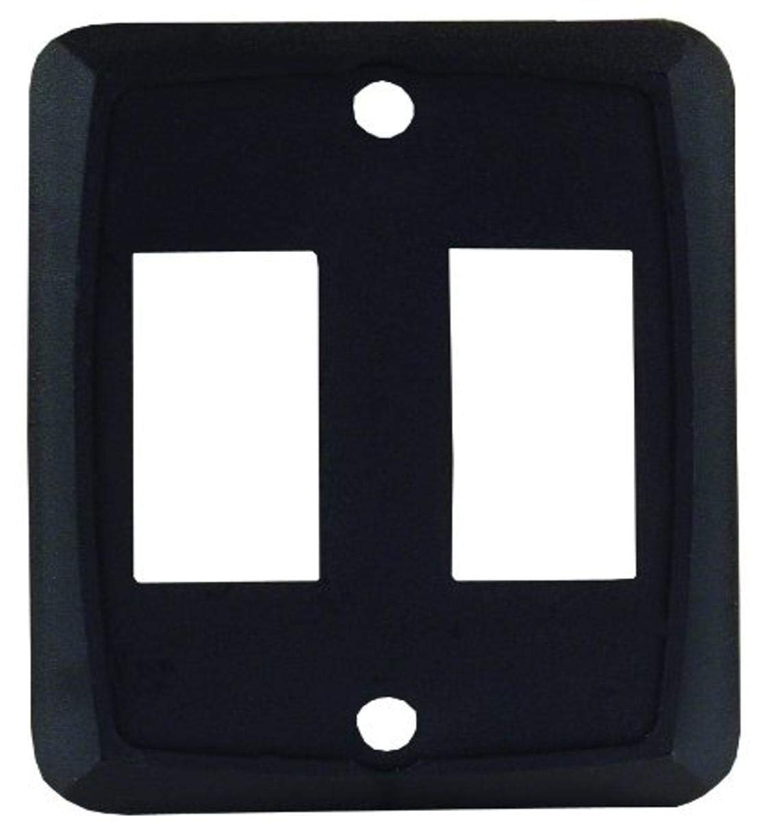 JR PRODUCTS 12885 JR Products 12885 Black Double Switch Face Plate