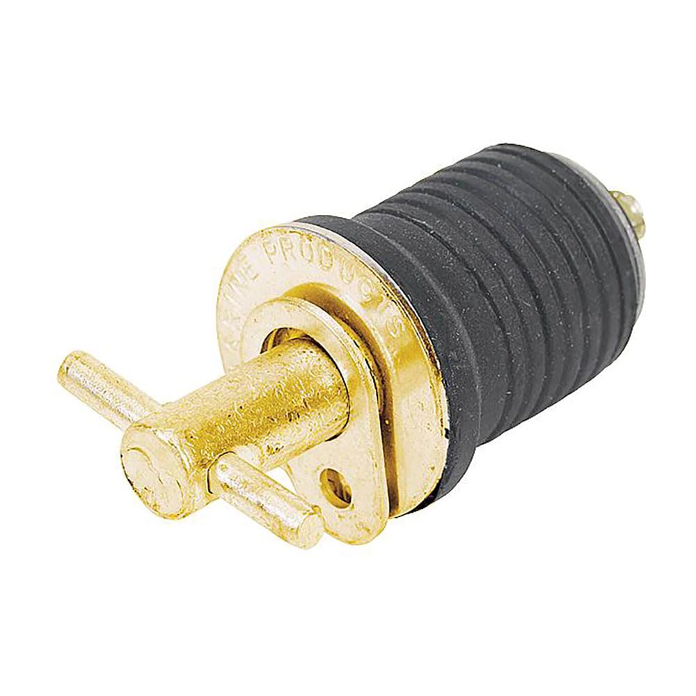 MOELLER 020899-10 Moeller Marine Products Moeller Turn-Tite Boat Bailer Plug (1-Inch, Brass), 1" Brass Turn-TITE