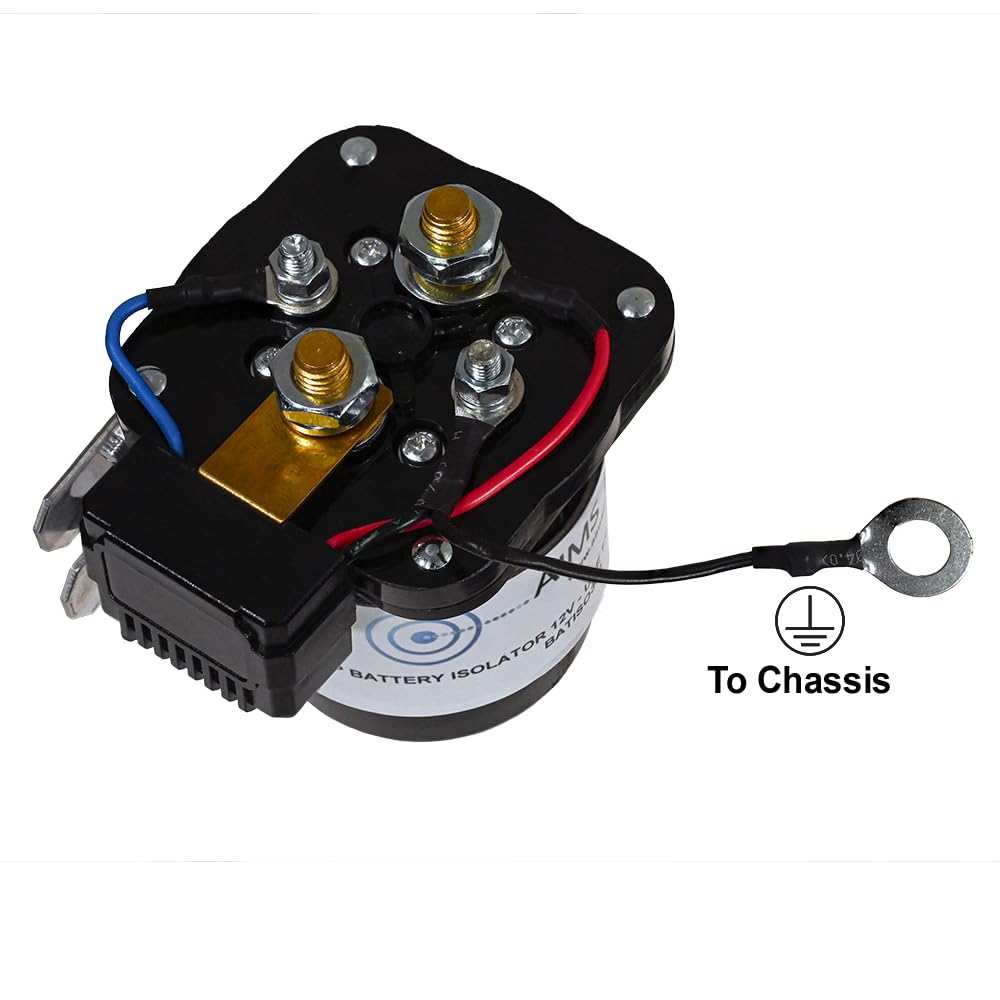 AIMS POWER BATISO300 Dual Sensing Battery Isolator Use External Charging Source to Charge Main & Aux Battery BATISO300