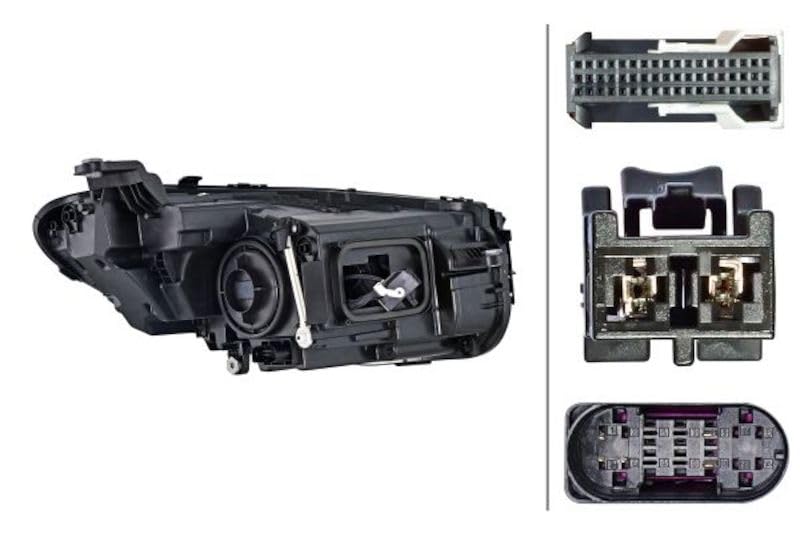 Hella 015619651 Mercedes Headlight Assembly